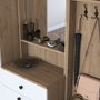 Hanah Home EA108 - 2428 Soporte de Pasillo Blanco y Nogal